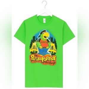 Vintage 90s Pittsburgh Pirates Pirate Parrot T-Shirt Adult XL Bright Green MLB